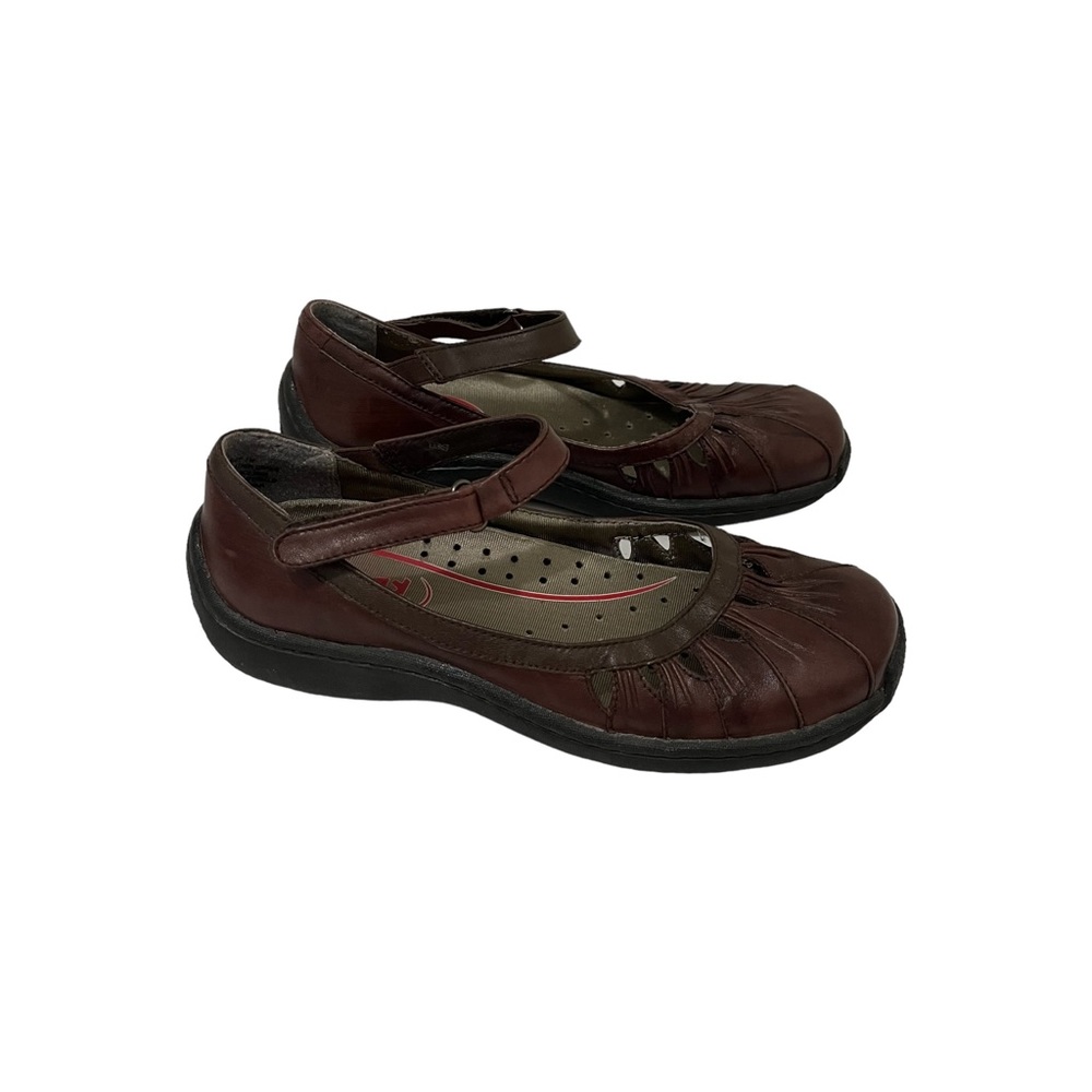 Klogs Brown Leather Mary Jane Slip On Comfort Shoes Sandals Womens Size 7M
